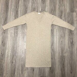 Wilfred Free Aritzia Midi Dress Long Sleeve  Oatmeal Neutral Women's Size XS
